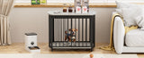 31.5" Furniture Style Dog Crate for Small and Medium Dogs, Wooden Cage Indoor Kennel Furniture, N704P247045E