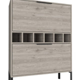 Rowan Bar Cabinet, Six Built-in Wine Rack, Double Door Cabinet B128P176140