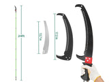 24ft Manual Pole Saw, Lightweight Tree Trimmers Long Handle Pruner Set, Sharp Steel Blade and 00574633