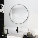24" Large Round Black Circular Mirror W99973170
