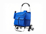 36L Folding Stair Climber Trolley, 6-Wheel Grocery Shopping Cart with Oxford Bag for Laundry & 76963278
