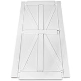 CRAZY ELF 36" x 84" "K" Style Real Primed Door Slab, DIY Panel Door, Modern Interior Barn Door, W93642086