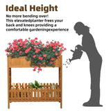 Wooden Planting Box With Storage Shelf 44984713
