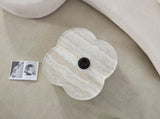 31.5" Clover Round Faux Marble Coffee Table No Assembly Required, Anti-Slip Raised Edge, Open W2664P462015