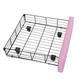 Twin Size Upholstered Bed Frame with LED Lights, Modern Upholstered Princess Bed with Crown W2770P190376