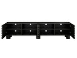 Stylish Thick Wavy Door TV Cabinet with Adjustable Shelves, Cream Style TV Stand with 4 Cabinets for N721P350797B