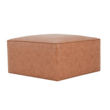 Square PU Leather Ottoman,Tan N757P180768T