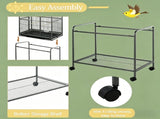 Bird Cage Starter Kit with Detachable Rolling Stand 39423029