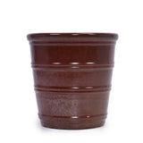 3 Pieces Ceramic Flowerpot, Modern Planter for Patio, Garden or Windowsills - Bean Paste Red W3273P321532