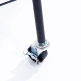 6-Layer Plastic Coated Polygonal Corner Shelf with 2" PP Wheels 680*680*1800 Black 87893174