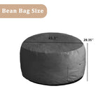 ZUN Bean Bag Chair 4Foot Luxurious Velvet Ultra Soft Fur with High-Rebound Memory Foam for Adults Plush W2510P206556