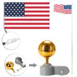 ZUN 20ft Solemn Outdoor Decoration Sectional Halyard Pole US America Flag Flagpole Kit 39488626