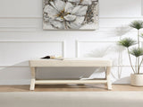 Comfort Double Bench Upholstered in Velvet Fabric,Stool Stylish X-Crossed Legs,Comfort Cushion W2671P441828