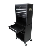 Tool Cabinet on Wheels, 6-Drawer Lockable Rolling Tool Chest w/ 4 Universal Wheels, 2 in 1 W110282271