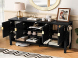 55.1''Storage Sideboard with 4-Doors,Multi Functional Buffet with Open Shelf and 2-Tiers N711P345165B