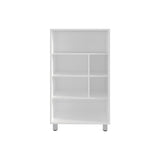 Bellagio 40" Tall Four-Tier Shelf Base Cabinet with 6 Cubbies White B200P253714