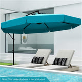 10 Feet Patio Cantilever Umbrella - Turquoise 04054483