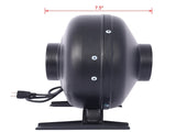 4-Inch 203 CFM Inline Duct Fan Air Circulation Vent Blower for Hydroponics, Basements, and Kitchens W46577502