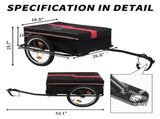 130*68*45cm Steel 100kg 16 Inch Quick Release Wheel Cloth Pocket Trailer Bicycle Trailer Rack 43868963