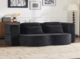 Queen Size Sofa Bed, Chenille Futon Sofa Couch, High-Density Foam Convertible Sleeper Sofa, W1829P280218