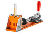Pocket Hole Jig Kit Aluminum Alloy Adjustable Depth 1/2-1 1/2 Inch with 2 Step 19089300