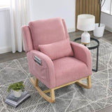 Welike 27.5 "W Modern Accent High Back Living Room Casual Armchair Rocker with One Lumbar W834105961