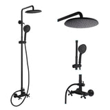 Shower System, Wall Mounted Adjustable Shower Faucet with Five Function Handheld Spray, 2 Handle Oil W105979973