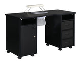 MDF Double Cabinet 3 Drawers 1 Door With Fan Manicure Table Black 33888611
