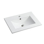 ZUN 24 Inch Bathroom Ceramic Sink Basin, White W1550P168217