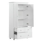 ZUN Tall Storage Cabinet with Three Drawers for Bathroom/Office, White N725P183256K