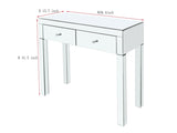 W 39.4 inch X D 15.7 inch X H 31.5 inch Mirror desktop dressing table, 2 drawer dressing table, W100535586
