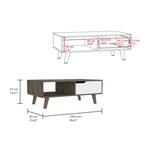 ZUN Oslo Coffee Table 2.0, One Drawer, Four Legs B200P188811