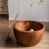 31.50"Vintage Style Bucket Shaped Coffee Table with storage function, for Office, Dining Room and W757119052