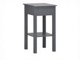 Gray 2-Pack 2-Tier Side Tables Nightstand with Open Shelf for Living Room End Table Decor 62738037