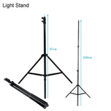 ZUN 45W Photo Photography Umbrella Lighting Kit Studio Light Bulb Non-Woven Fabric Backdrop Stand 28327601