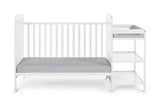 ZUN Ramsey 3-in-1 Convertible Crib and Changer Combo White B02263653