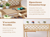 24" Ergonomic Height Gardening Table, 176 LBS Tabletop Capacity Plant Display Stand 88934447