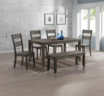 ZUN 1pc Contemporary Dining Table Rectangular Gray Natural Wood Grain Finish Wooden Dining Room B011P264144