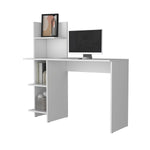 ZUN White Four Shelves Writing Desk B062P175176