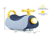 Toddler Smooth Gliding Scoot Car with T-Shaped Handlebar & Comfort Seat, 2 Universal 2 Directional 93732037