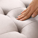 Square velvet upholstered Ottoman with storage space, hidden support hinge with easy to open top, W2941P242273