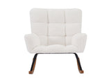 Comfy Upholstered Lounge Chair Rocking Chair with High Backrest, for Nursing Baby, Reading, Napping W876127878