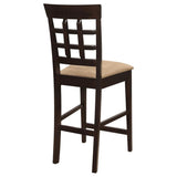 Beige and Cappuccino Upholstered Counter Height Stools B062P153489