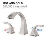 2-Handle Bathroom Sink Faucet with Drain, Brushed Nickel W122465392