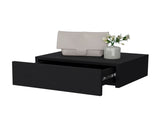 Black Wall-Mounted Floating Nightstand B062P175155