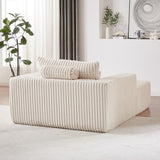 75-Inch Corduroy Sponge Sofa Lounge Chair,No Assembly Required,Fluffy Modern Sleeper Chair for W834P206088