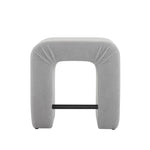 ZUN 24'' Boucle stool Set of 2,Dining Chairs for Home Kitchen Island,Grey N780P187017G