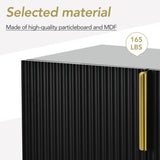 Modern Elegant 4-door Sideboard Gold Metal Handle Buffet Cabinet for Dining Room, Living Room, 38101165
