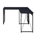 ZUN Black 35.5" Writing Desk with Metal Sled Base B062P184537