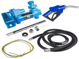 High Flow DC Fuel Pump 12 Volt with Automatic Nozzle for Gasoline Kerosene-Blue 66100519